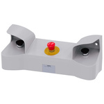 Siemens Momentary Push Button Control Station - 2NO/2NC (Main), 4NO/2NC (Auxiliary), Metal, 3 Cutouts, Black, Red,