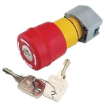 EAO Key Release Illuminated Emergency Stop Push Button, Panel Mount, 22mm Cutout, IP65