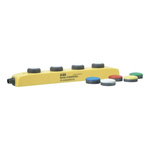 ABB Maintained, Momentary Push Button Control Station - 3NO/1NC, 3 Cutouts, Blue, Green, Red, White, Yellow, IP65