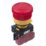 Idec YW Series Twist Release Illuminated Emergency Stop Push Button, Panel Mount, 22mm Cutout, 1NC, IP65