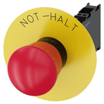 Siemens SIRIUS ACT Series Twist Release Emergency Stop Push Button, Panel Mount, 22mm Cutout, SPDT