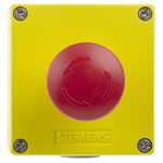 Siemens 3SU1 Series Twist Release Emergency Stop Push Button, Panel Mount, 22mm Cutout, 2NC