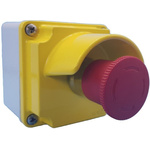 Lovato LPZM Series Twist Release Emergency Stop Push Button, Surface Mount, 1NC, IP66, IP67
