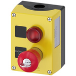 Siemens 3SU1 Series Key Release Emergency Stop Push Button, Surface Mount, SPDT, IP66, IP67, IP69