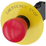 Siemens 3SU1 Series Pull Release Emergency Stop Push Button, Panel Mount, 22mm Cutout, SPDT, IP66, IP67, IP69