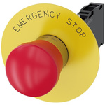 Siemens 3SU1 Series Pull Release Emergency Stop Push Button, Panel Mount, 22mm Cutout, SPDT, IP66, IP67, IP69