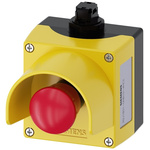 Siemens 3SU1 Series Twist Release Emergency Stop Push Button, Surface Mount, SPDT, IP66, IP67, IP69