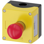 Siemens 3SU1 Series Twist Release Emergency Stop Push Button, Surface Mount, 1NO + 2NC, IP66, IP67, IP69