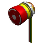 EAO 84 Series Twist Release Emergency Stop Push Button, Panel Mount, 22mm Cutout, 1 NO + 1 NC