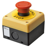 Omron A22NE Series Twist Release Emergency Stop Push Button, Panel Mount, 22mm Cutout, 1 NO + 1 NC