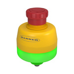 Banner SSA Series Twist Release Emergency Stop Push Button, Panel Mount, 30mm Cutout, 1NO, 2NC, IP65