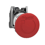 Schneider Electric Harmony Series Trigger Action Emergency Stop Push Button, Panel Mount, 22.5mm Cutout, IP66, IP67,
