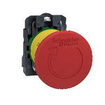 Schneider Electric Harmony Series Trigger Action Emergency Stop Push Button, Panel Mount, 22.5mm Cutout, IP66, IP67,