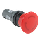 ABB 1SFA Series Twist Release Emergency Stop Push Button, Panel Mount, 22.5mm Cutout, 1NC, IP66, IP67, IP69K