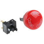 Omron A165E Series Twist Release Emergency Stop Push Button, Panel Mount, 16mm Cutout, 1NC, IP65
