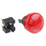 Omron A165E Series Twist Release Emergency Stop Push Button, Panel Mount, 2NC, IP65