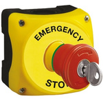 Lovato S1PY Series Key Release Emergency Stop Push Button, Surface Mount, 1NC, IP66, IP67, IP69K
