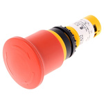 Eaton C22-PVT Series Twist Release Emergency Stop Push Button, Panel Mount, 22mm Cutout, 1 NO + 1 NC, IP66, IP67, IP69