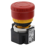 Idec Emergency Stop Push Button, Panel Mount, 3P CO, IP65