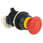 Schneider Electric Harmony 9001SK Series Twist Release Emergency Stop Push Button, Panel Mount, SPDT, IP66