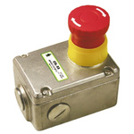 IDEM ESL Series Twist Release Emergency Stop Push Button, Surface Mount, 2NC + 2NO, IP67, IP69K