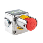 IDEM ES Series Twist Release Emergency Stop Push Button, Surface Mount, 2NC + 1NO, IP69K