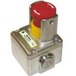 IDEM ES Series Twist Release Emergency Stop Push Button, Surface Mount, 2NC + 1NO, IP69K