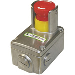 IDEM ESL Series Twist Release Emergency Stop Push Button, Surface Mount, 2NC + 2NO, IP67, IP69K