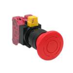 Idec HW Series Twist Release Emergency Stop Push Button, Panel Mount, 22mm Cutout, 2NC, IP65