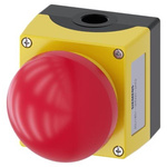 Siemens 3SU1 Series Pull Release Emergency Stop Push Button, Panel Mount, 22mm Cutout, 1 NO + 1 NC