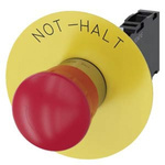 Siemens SIRIUS ACT Series Twist Release Emergency Stop Push Button, Panel Mount, 22mm Cutout, SPDT