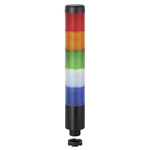 698.160.75 | Werma Blue, Clear, Green, Red, Yellow Signal Tower, 24 V, 5 Light Elements