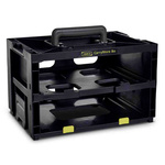 146401 | Raaco 2 Cell Black Compartment Box, 241mm x 386mm x 263mm