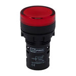 RS PRO, Panel Mount Red LED Pilot Light, 22mm Cutout, IP65, Round, 12V ac/dc