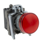 Schneider Electric, Harmony XB4, Panel Mount Red LED Pilot Light, 22mm Cutout, IP66, IP67, IP69(IP69K), 24V ac/dc