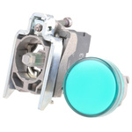 Schneider Electric, Harmony XB4, Panel Mount Green Universal LED Pilot Light, 22mm Cutout, 120V ac