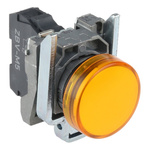 Schneider Electric, Harmony XB4, Panel Mount Orange Universal LED Pilot Light, 22mm Cutout, 240V ac