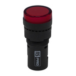 RS PRO, Panel Mount Red LED Pilot Light, 16mm Cutout, IP40, Round, 24V ac/dc