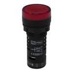 RS PRO, Panel Mount Red LED Pilot Light, 22mm Cutout, IP65, Round, 230V ac