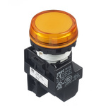 Idec, YW, Panel Mount Orange LED Pilot Light Complete, 22mm Cutout, IP65, Round, 24V ac/dc
