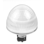 Idec, HW, Flush Mount White LED Pilot Light Complete, 22mm Cutout, IP65, Dome, 24V ac/dc