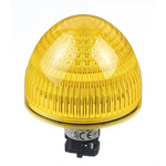 Idec, HW, Flush Mount Yellow LED Pilot Light Complete, 22mm Cutout, IP65, Dome, 24V ac/dc