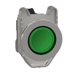 Schneider Electric, XB4, Flush Mount Green Universal LED Pilot Light, 30mm Cutout, Round, 19.2 → 30 V dc, 21.6