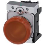 Siemens, SIRIUS ACT, Panel Mount Orange LED Indicator, 22mm Cutout, Round, 24V ac/dc