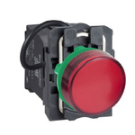 Schneider Electric, XB5 Red Universal LED Pilot Light Complete, 22mm Cutout, IP66, Round, 400V