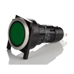 EAO, 61, Panel Mount Green LED Pilot Light, 16mm Cutout, IP65, Round