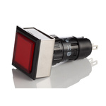 EAO, 61, Panel Mount Red LED Pilot Light, 16mm Cutout, IP65, Square