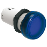 Lovato, LPML, Panel Mount Blue LED Pilot Light, 22mm Cutout, IP66, IP67, IP69K, Round, 120V
