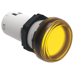 Lovato, LPML, Panel Mount Yellow LED Pilot Light, 22mm Cutout, IP66, IP67, IP69K, Round, 380-415V