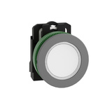 Schneider Electric, XB5F, Flush Mount White LED Pilot Light, 30.5mm Cutout, IP66, IP67, Round, 230 → 240V ac